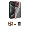 MARSİLYAN™- iPhone 16 Pro Max Kılıf Yadigar Asil Koleksiyonu - Siyah Buffer Hayalet Cam Ekran Koruyucu + Pers Alüminyum Kamera Lens - CLTM