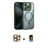 MARSİLYAN™- iPhone 16 Pro Max Kılıf Yadigar Asil Koleksiyonu - Siyah Buffer Hayalet Cam Ekran Koruyucu + Pers Alüminyum Kamera Lens - CLTM