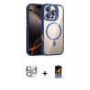 MARSİLYAN™- iPhone 16 Pro Max Kılıf Yadigar Asil Koleksiyonu - Siyah Buffer Hayalet Cam Ekran Koruyucu + Pers Alüminyum Kamera Lens - GS