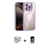 MARSİLYAN™- iPhone 16 Pro Max Kılıf Yadigar Asil Koleksiyonu - Siyah Buffer Hayalet Cam Ekran Koruyucu + Pers Alüminyum Kamera Lens - GS