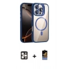 MARSİLYAN™- iPhone 16 Pro Max Kılıf Yadigar Asil Koleksiyonu - Siyah Buffer Hayalet Cam Ekran Koruyucu + PVD Metal Kamera Lens - GD