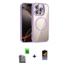 MARSİLYAN™- iPhone 16 Pro Max Kılıf Yadigar Asil Koleksiyonu - Siyah Buffer Hayalet Cam Ekran Koruyucu + Siyah Raze Metal Kamera Lens