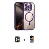MARSİLYAN™- iPhone 16 Pro Max Kılıf Yadigar Asil Koleksiyonu - Siyah Buffer Hayalet Cam Ekran Koruyucu + PVD Metal Kamera Lens - SH
