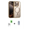 MARSİLYAN™- iPhone 16 Pro Max Kılıf Yadigar Asil Koleksiyonu - Siyah Joko Magic 5D Cam + Raze Metal Kamera Lens - BZ