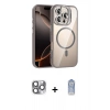 MARSİLYAN™- iPhone 16 Pro Max Kılıf Yadigar Asil Koleksiyonu - Siyah Joko Magic 5D Cam + Pers Alüminyum Kamera Lens - GI