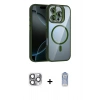 MARSİLYAN™- iPhone 16 Pro Max Kılıf Yadigar Asil Koleksiyonu - Siyah Joko Magic 5D Cam + Pers Alüminyum Kamera Lens - GI