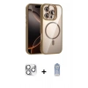 MARSİLYAN™- iPhone 16 Pro Max Kılıf Yadigar Asil Koleksiyonu - Siyah Joko Magic 5D Cam + Gümüş Pers Alüminyum Kamera Lens