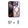 MARSİLYAN™- iPhone 16 Pro Max Kılıf Yadigar Asil Koleksiyonu - Siyah Joko Magic 5D Cam + Gümüş Pers Alüminyum Kamera Lens