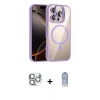 MARSİLYAN™- iPhone 16 Pro Max Kılıf Yadigar Asil Koleksiyonu - Siyah Joko Magic 5D Cam + Gümüş Pers Alüminyum Kamera Lens