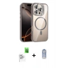 MARSİLYAN™- iPhone 16 Pro Max Kılıf Yadigar Asil Koleksiyonu - Siyah Joko Magic 5D Cam + Raze Metal Kamera Lens - BZ