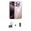 MARSİLYAN™- iPhone 16 Pro Max Kılıf Yadigar Asil Koleksiyonu - Siyah Joko Magic 5D Hayalet Cam + Gümüş Bilvis Titan Kamera Lens
