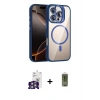 MARSİLYAN™- iPhone 16 Pro Max Kılıf Yadigar Asil Koleksiyonu - Siyah Joko Magic 5D Hayalet Cam + Gümüş Bilvis Titan Kamera Lens