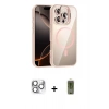 MARSİLYAN™- iPhone 16 Pro Max Kılıf Yadigar Asil Koleksiyonu - Siyah Joko Magic 5D Hayalet Cam + Pers Alüminyum Kamera Lens - GS
