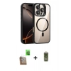 MARSİLYAN™- iPhone 16 Pro Max Kılıf Yadigar Asil Koleksiyonu - Siyah Joko Magic 5D Hayalet Cam + Raze Metal Kamera Lens - CLTM
