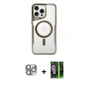 MARSİLYAN™- iPhone 16 Pro Max Kılıf Yadigar Klasik Özel Seri - Şeffaf 360 Full Body Arka Koruyucu + Pers Alüminyum Kamera Lens - GI