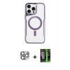 MARSİLYAN™- iPhone 16 Pro Max Kılıf Yadigar Klasik Özel Seri - Şeffaf 360 Full Body Arka Koruyucu + Pers Alüminyum Kamera Lens - GI