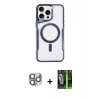 MARSİLYAN™- iPhone 16 Pro Max Kılıf Yadigar Klasik Özel Seri - Şeffaf 360 Full Body Arka Koruyucu + Pers Alüminyum Kamera Lens - GI