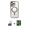 MARSİLYAN™- iPhone 16 Pro Max Kılıf Yadigar Klasik Özel Seri - Şeffaf 360 Full Body Arka Koruyucu + Bilvis Titan Kamera Lens - GS