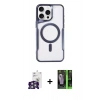 MARSİLYAN™- iPhone 16 Pro Max Kılıf Yadigar Klasik Özel Seri - Şeffaf 360 Full Body Arka Koruyucu + Bilvis Titan Kamera Lens - GS