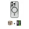MARSİLYAN™- iPhone 16 Pro Max Kılıf Yadigar Klasik Özel Seri - Şeffaf 360 Full Body Arka Koruyucu + Pers Alüminyum Kamera Lens - CLTM