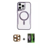 MARSİLYAN™- iPhone 16 Pro Max Kılıf Yadigar Klasik Özel Seri - Şeffaf 360 Full Body Arka Koruyucu + Pers Alüminyum Kamera Lens - CLTM