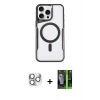 MARSİLYAN™- iPhone 16 Pro Max Kılıf Yadigar Klasik Özel Seri - Şeffaf 360 Full Body Arka Koruyucu + Pers Alüminyum Kamera Lens - GS