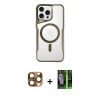 MARSİLYAN™- iPhone 16 Pro Max Kılıf Yadigar Klasik Özel Seri - Şeffaf 360 Full Body Arka Koruyucu + Pers Alüminyum Kamera Lens - CLTM