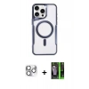 MARSİLYAN™- iPhone 16 Pro Max Kılıf Yadigar Klasik Özel Seri - Şeffaf 360 Full Body Arka Koruyucu + Pers Alüminyum Kamera Lens - GS