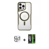 MARSİLYAN™- iPhone 16 Pro Max Kılıf Yadigar Klasik Özel Seri - Şeffaf 360 Full Body Arka Koruyucu + Pers Alüminyum Kamera Lens - GS
