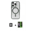 MARSİLYAN™- iPhone 16 Pro Max Kılıf Yadigar Klasik Özel Seri - Şeffaf 360 Full Body Arka Koruyucu + PVD Metal Kamera Lens - SH