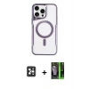 MARSİLYAN™- iPhone 16 Pro Max Kılıf Yadigar Klasik Özel Seri - Şeffaf 360 Full Body Arka Koruyucu + PVD Metal Kamera Lens - SH