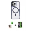 MARSİLYAN™- iPhone 16 Pro Max Kılıf Yadigar Klasik Özel Seri - Şeffaf 360 Full Body Arka Koruyucu + Raze Metal Kamera Lens - NLGY