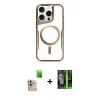 MARSİLYAN™- iPhone 16 Pro Max Kılıf Yadigar Klasik Özel Seri - Şeffaf 360 Full Body Arka Koruyucu + Raze Metal Kamera Lens - NLGY