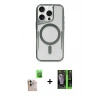 MARSİLYAN™- iPhone 16 Pro Max Kılıf Yadigar Klasik Özel Seri - Şeffaf 360 Full Body Arka Koruyucu + Raze Metal Kamera Lens - NLGY