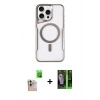 MARSİLYAN™- iPhone 16 Pro Max Kılıf Yadigar Klasik Özel Seri - Şeffaf 360 Full Body Arka Koruyucu + Raze Metal Kamera Lens - NLGY