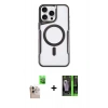 MARSİLYAN™- iPhone 16 Pro Max Kılıf Yadigar Klasik Özel Seri - Şeffaf 360 Full Body Arka Koruyucu + Raze Metal Kamera Lens - NLGY
