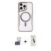 MARSİLYAN™- iPhone 16 Pro Max Kılıf Yadigar Klasik Özel Seri - Şeffaf Pasifik Cam Ekran Koruyucu + Bilvis Titan Kamera Lens - TMGI