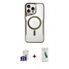 MARSİLYAN™- iPhone 16 Pro Max Kılıf Yadigar Klasik Özel Seri - Şeffaf Pasifik Cam Ekran Koruyucu + Bilvis Titan Kamera Lens - TMGI