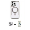 MARSİLYAN™- iPhone 16 Pro Max Kılıf Yadigar Klasik Özel Seri - Şeffaf Pasifik Cam Ekran Koruyucu + Pers Alüminyum Kamera Lens - GI