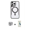 MARSİLYAN™- iPhone 16 Pro Max Kılıf Yadigar Klasik Özel Seri - Şeffaf Pasifik Cam Ekran Koruyucu + Pers Alüminyum Kamera Lens - GI