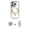 MARSİLYAN™- iPhone 16 Pro Max Kılıf Yadigar Klasik Özel Seri - Şeffaf Pasifik Cam Ekran Koruyucu + Pers Alüminyum Kamera Lens - GI