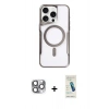 MARSİLYAN™- iPhone 16 Pro Max Kılıf Yadigar Klasik Özel Seri - Şeffaf Pasifik Cam Ekran Koruyucu + Pers Alüminyum Kamera Lens - GI
