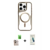MARSİLYAN™- iPhone 16 Pro Max Kılıf Yadigar Klasik Özel Seri - Şeffaf Pasifik Cam Ekran Koruyucu + Raze Metal Kamera Lens - NLGY