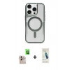 MARSİLYAN™- iPhone 16 Pro Max Kılıf Yadigar Klasik Özel Seri - Şeffaf Pasifik Cam Ekran Koruyucu + Raze Metal Kamera Lens - NLGY