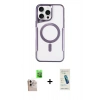 MARSİLYAN™- iPhone 16 Pro Max Kılıf Yadigar Klasik Özel Seri - Şeffaf Pasifik Cam Ekran Koruyucu + Raze Metal Kamera Lens - NLGY