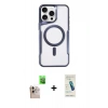 MARSİLYAN™- iPhone 16 Pro Max Kılıf Yadigar Klasik Özel Seri - Şeffaf Pasifik Cam Ekran Koruyucu + Raze Metal Kamera Lens - NLGY