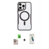MARSİLYAN™- iPhone 16 Pro Max Kılıf Yadigar Klasik Özel Seri - Şeffaf Pasifik Cam Ekran Koruyucu + Raze Metal Kamera Lens - NLGY