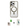 MARSİLYAN™- iPhone 16 Pro Max Kılıf Yadigar Klasik Özel Seri - Şeffaf Pasifik Cam Ekran Koruyucu + Raze Metal Kamera Lens - NLGY