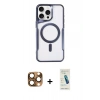 MARSİLYAN™- iPhone 16 Pro Max Kılıf Yadigar Klasik Özel Seri - Şeffaf Pasifik Cam Ekran Koruyucu + Pers Alüminyum Kamera Lens - CLTM