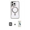 MARSİLYAN™- iPhone 16 Pro Max Kılıf Yadigar Klasik Özel Seri - Şeffaf Pasifik Cam Ekran Koruyucu + PVD Metal Kamera Lens - SH